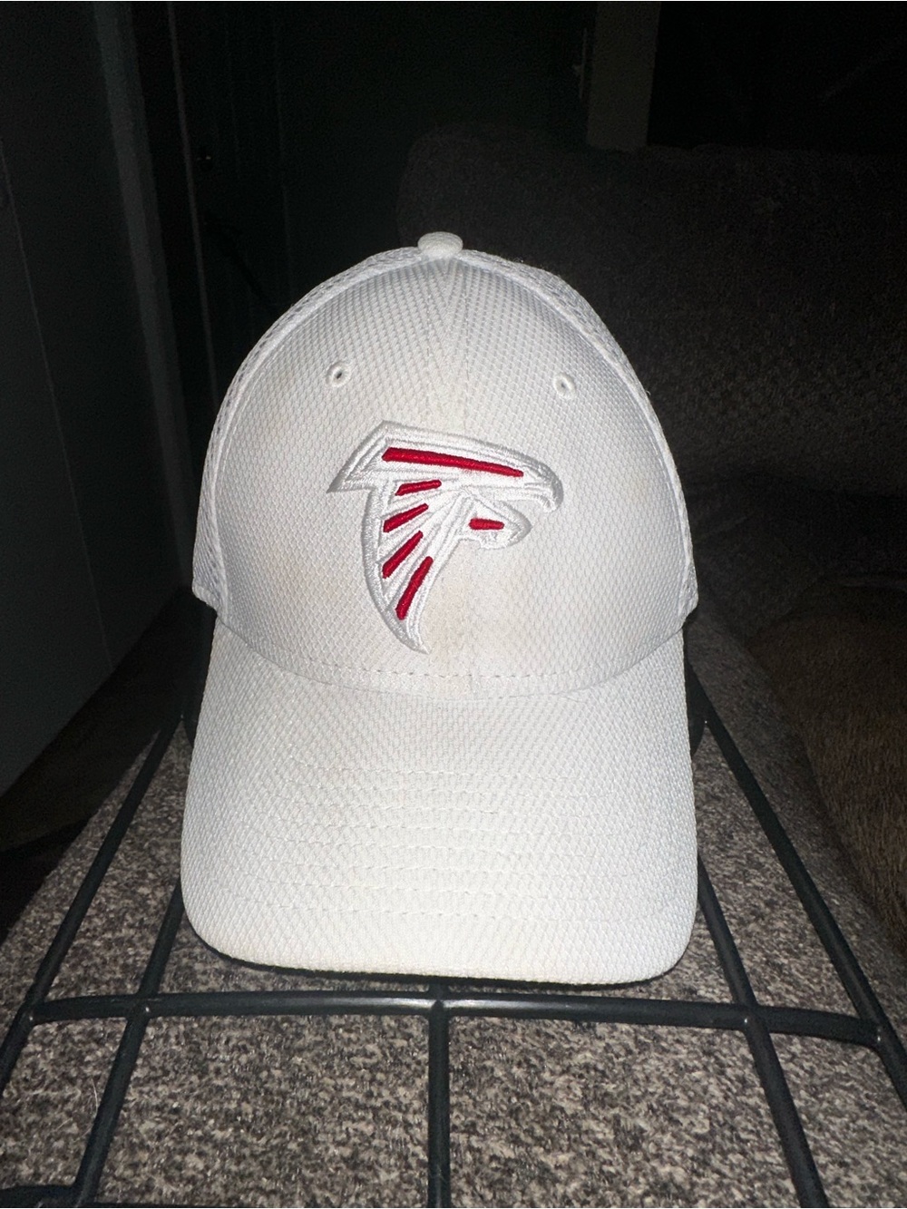 New Era White Atlanta Falcons Cap with Red Accent